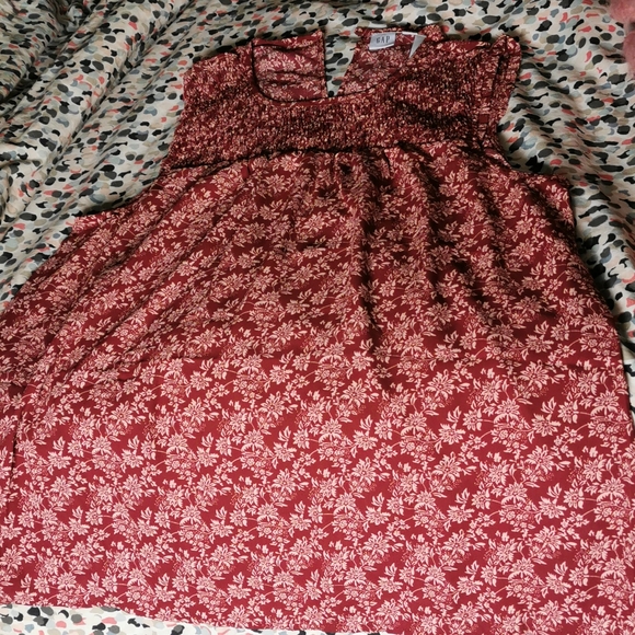 Burgundy Floral Blouse NWT - Picture 1 of 2